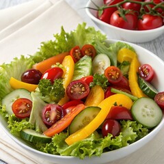 salad with various kind of item as tomato carrot 