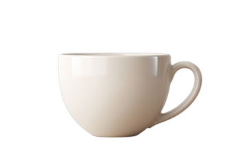 Cream-colored coffee cup