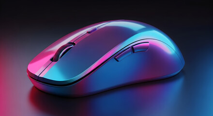 Sleek Wireless Gaming Mouse Ergonomic Design Blue Purple RGB Backlit Computer Peripheral for PC Gamers Streamers Esports Professionals