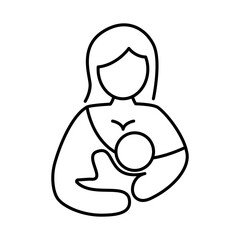 A mother holds her baby close while breastfeeding tenderly.