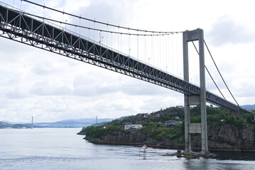 Fototapeta premium Hängebrücke Askøy-Brücke in Norwegen