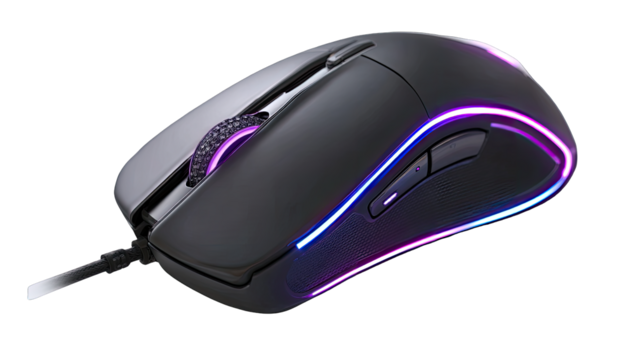 Gaming mouse with RGB lighting