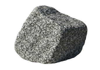 Granite rock isolated on transparent background