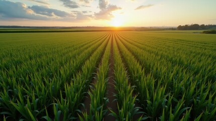 Aerial View Of Cornfield Footage 4K