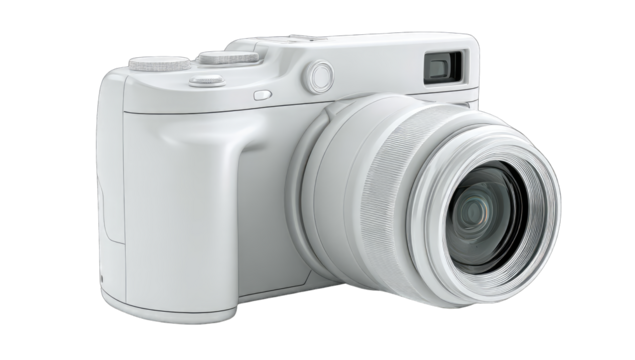 3D model of a white camera