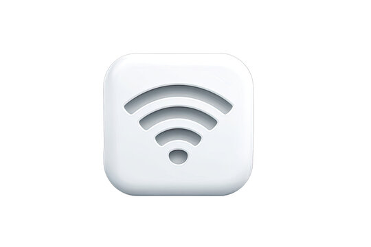 White square icon with a wifi symbol - Powered by Adobe