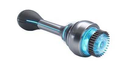 Futuristic mechanical tool angled