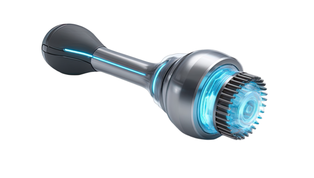 Futuristic mechanical tool angled