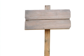 a wooden sign with a white background