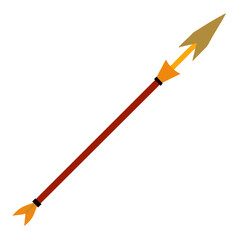 Spear vector on white background