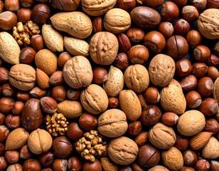 Assorted nuts close-up