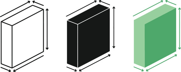 Understand dimensions with clear isometric box size indicators