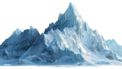 Majestic icy mountain range