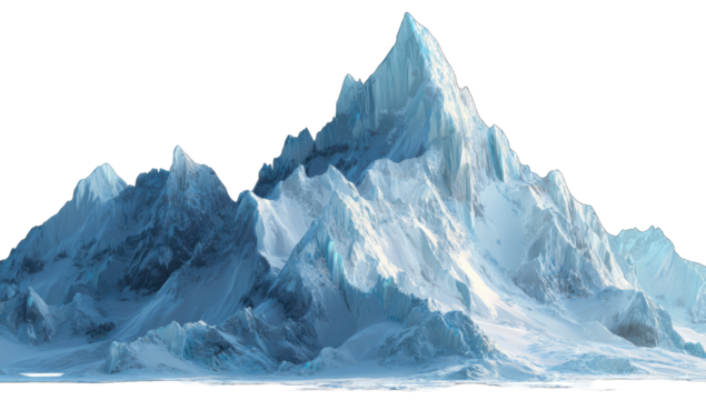 Majestic icy mountain range