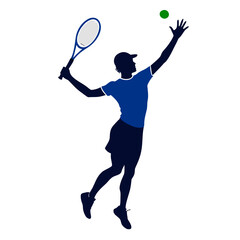 tennis player silhouette