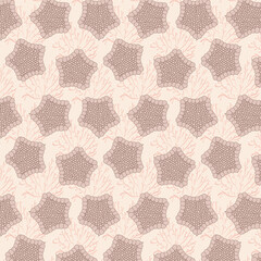Cute Starfish seamless vector pattern