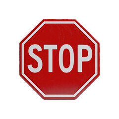 Obraz premium Bold red stop sign commands attention, urging drivers to halt with clear white lettering for immediate traffic control and safety awareness