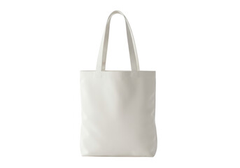 Plain tote bag with handles mockup, shopping isolated on transparent background