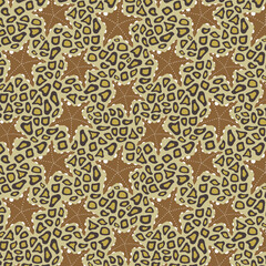 Cute Starfish seamless vector pattern
