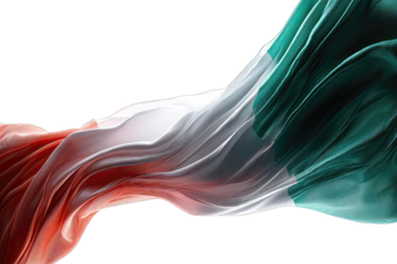A flowing flag, vibrant colors