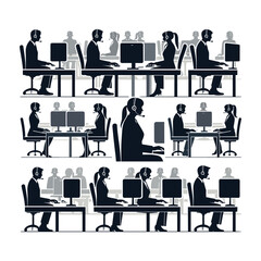 Call Center Vector Design