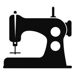 Silhouette vector art illustration of a digital sewing machine