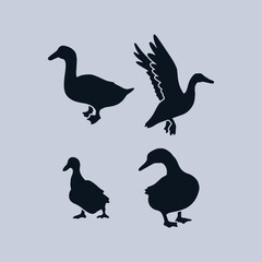 Hand drawn animals silhouette s