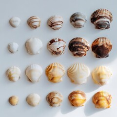 Vibrant summer background with tropical fruit, refreshing beach cocktails, seashells and sand patterns, perfect seasonal design for vacation, holiday, travel, party and festive celebration	
