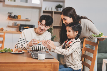 Family spends their free time together