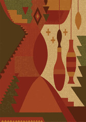 Moroccan and Tribal Carpet, Rugs Vector design and illustration Pattern in high definition isolated on white canvas with trending colors
