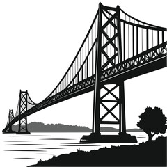 Bridge to nowhere silhouette