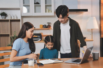 Family spends their free time together