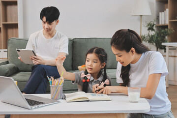 Family spends their free time together