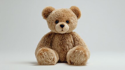 Cute Teddy Bear on White Background - Professional High-quality Stock Photo