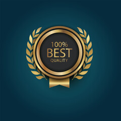 Premium quality golden medal vector design