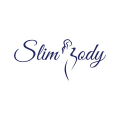 Obraz premium woman slim body weight loss logo design vector