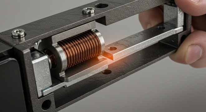 Electromagnetic actuator with copper coil and metal components
