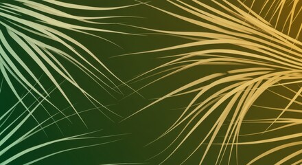 Obraz premium Golden Palm Leaf Abstract Background for Tropical Designs