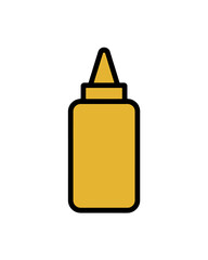 Mustard Bottle Icon for Restaurant Menus and Food Related Designs Simple and Clean Vector Style