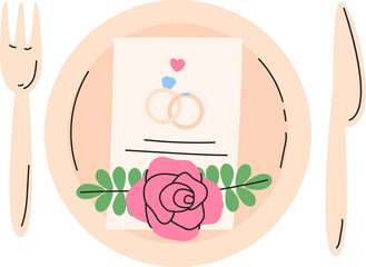 dinner happy wedding ceremony romantic love clipart