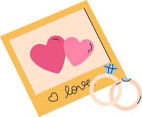 memory frame happy wedding ceremony romantic love clipart