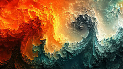 Abstract fractal background with intricate geometric patterns, vibrant colors, and recursive designs, creating a visually striking, modern, and digital art effect.