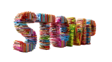 Fast stomp text promo with multi-word transitions - isolated on transparent background 