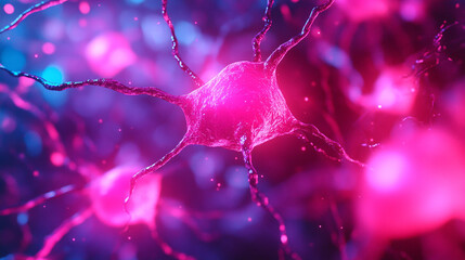 Abstract science background with futuristic digital patterns, molecular structures, and glowing elements, symbolizing technology, research, innovation, and scientific discovery.