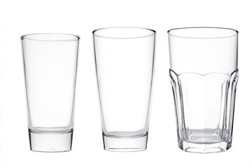 a group of four glasses sitting next to each other