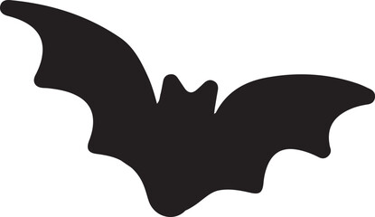 bat black silhouette icon illustration perfect for designs about jungle animals bat nature, wildlife, rainforest, vector art