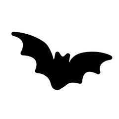 bat black silhouette icon illustration perfect for designs about jungle animals bat nature, wildlife, rainforest, vector art