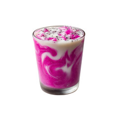 Swirled Dragon Fruit Smoothie in Glass
