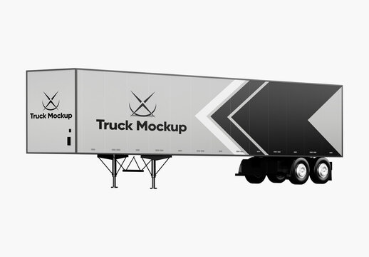 Trailer Truck Mockup