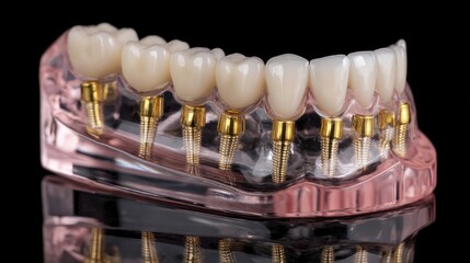 Dental implant model medical illustration